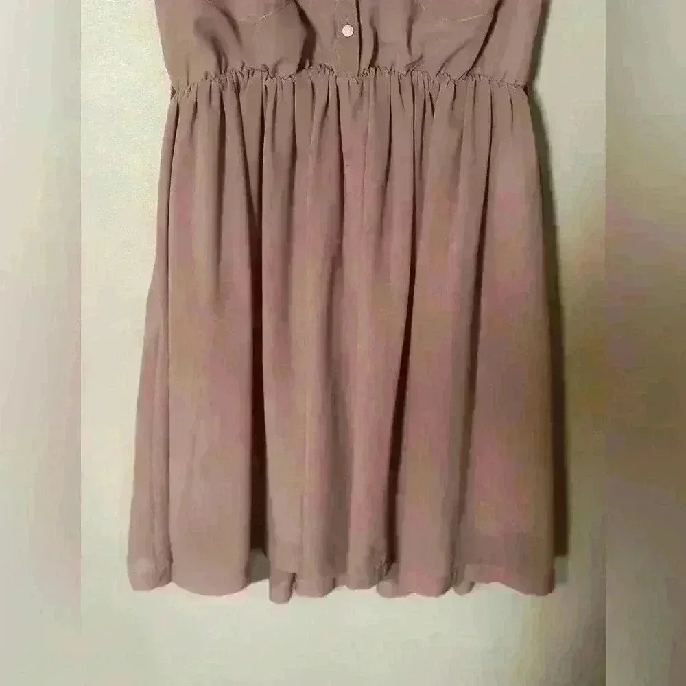 Tan sleeves mini dress - Picture 8 of 8